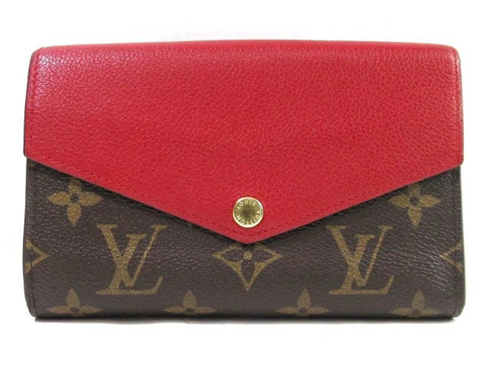 LOUIS VUITTON Wallet Accessories Portefeuille Pallas Compact Monogram Cerise Red